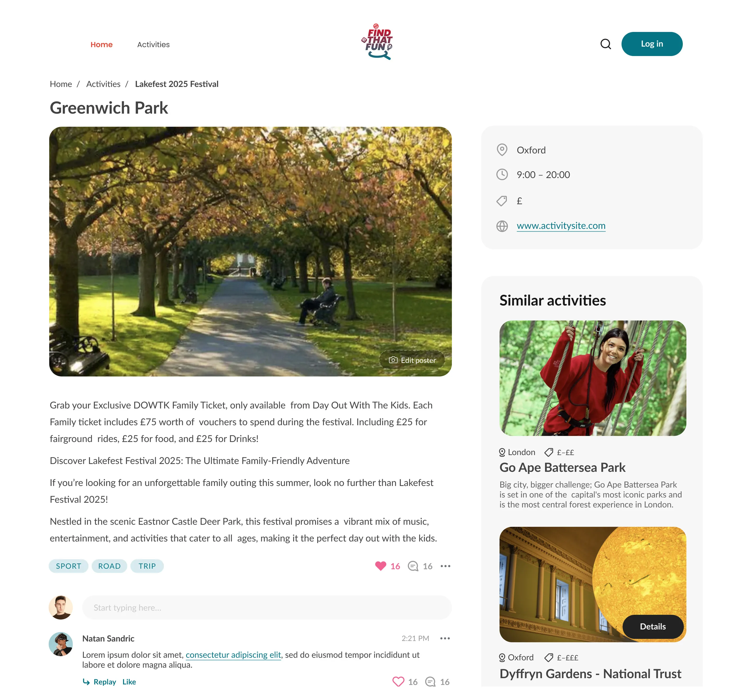 Event post view